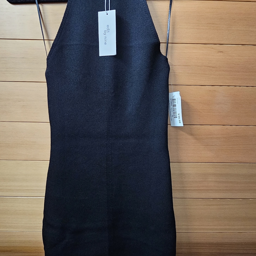 Elegant Black Halter Dress
